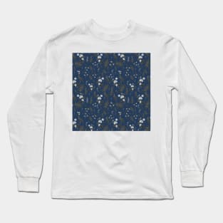 Flowers Pattern Blooming Abstract Floral Boho Style Botanical Design Roses Long Sleeve T-Shirt